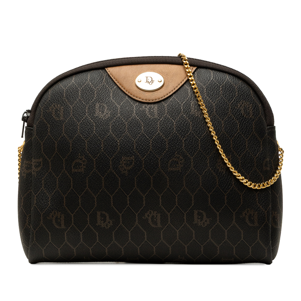 Pre-Loved Dior Honeycomb Coated Canvas Chain Crossbody